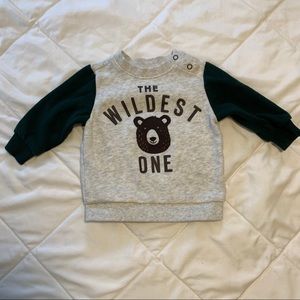 Wildest One bear crew neck pullover sweatshirt